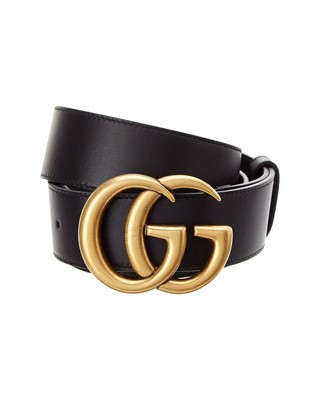 

Женский кожаный ремень Gucci Double G черный