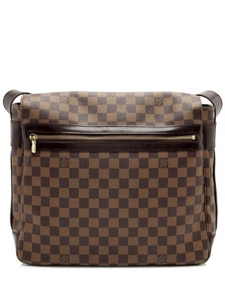 Черно-коричневая бастилия из холста и кожи Louis Vuitton (подлинная, бывшая в употреблении)