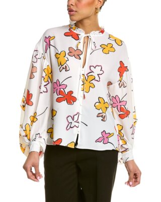 

Женский топ с объемными рукавами Ted Baker, Белый