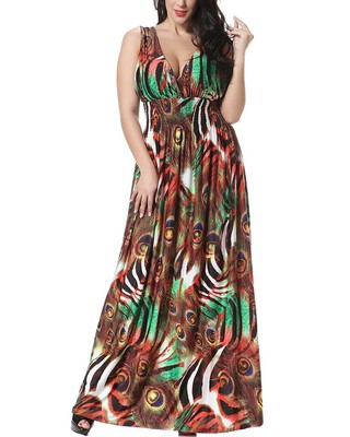 

Платье макси Monica Fashion женское, Brown - print