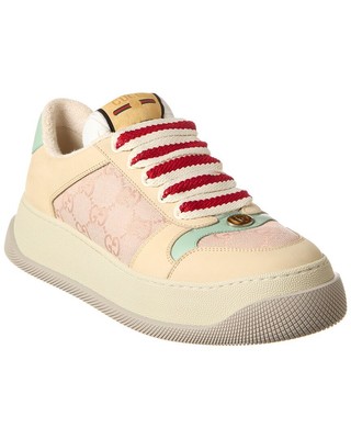 Женские кроссовки Gucci Screener Gg из парусины и кожи Розовые 40