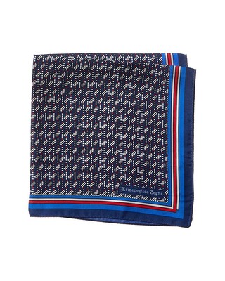 

Мужской шелковый нагрудный платок Zegna синий