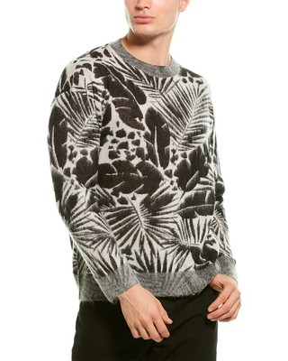 

Saint Laurent Свитер из смеси шерсти и мохера, мужской, серый, Grey