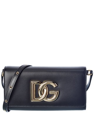 

Женская кожаная сумка через плечо Dolce - Gabbana 3.5, черная, NA