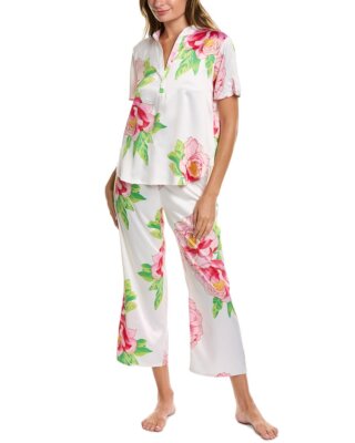 

Женский пижамный комплект N Natori из 2 предметов Paradise Peony, Белый