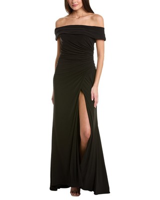 Женское платье с открытыми плечами Mac Duggal, черное 2