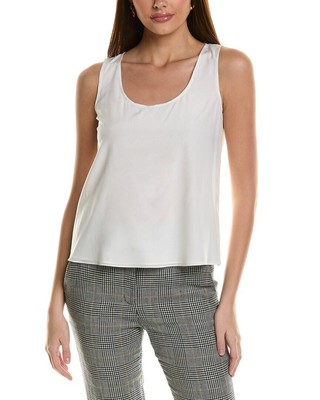 Женская шелковая оболочка из смеси шелка с круглым вырезом St. John