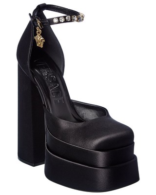 

Versace Женские атласные туфли на платформе Medusa, Черный, NA