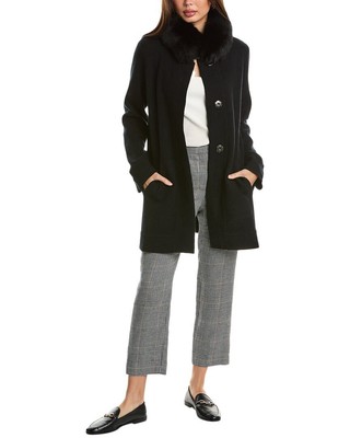 Женский кардиган из смеси шерсти и кашемира Forte Cashmere Swing Черный Xs