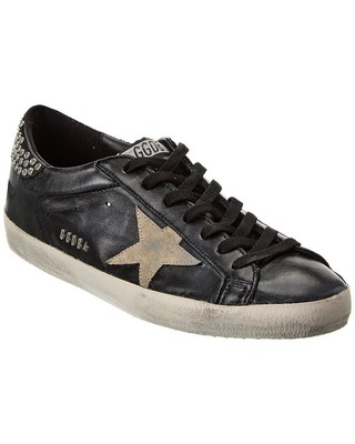 

Мужские кожаные кроссовки Golden Goose Superstar, Черный, NA