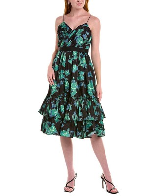 

Коктейльное платье из тафты Zac Posen женское, Зеленый