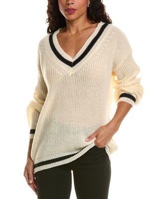 Hl Affair V-Neck Sweater Womens White S
