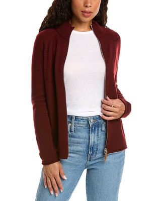 

Кашемировый кардиган женский Lafayette 148 New York с воротником-стойкой, Красный