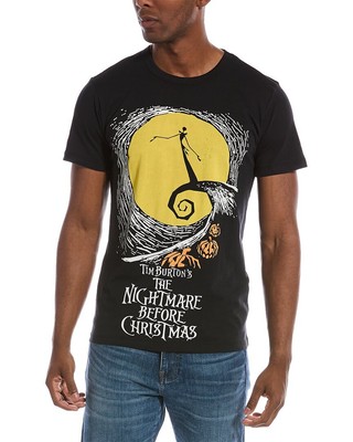 Футболка Chaser The Nightmare Before Christmas с плакатом, мужская, черная, L