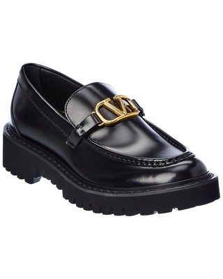 Фирменные женские кожаные мокасины Valentino Vlogo