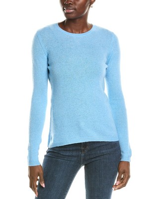 Кашемировый свитер с круглым вырезом Forte Cashmere женский синий Xs