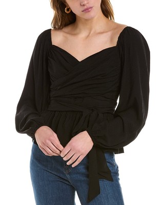 Женский тканый топ Bcbgmaxazria черный Xs