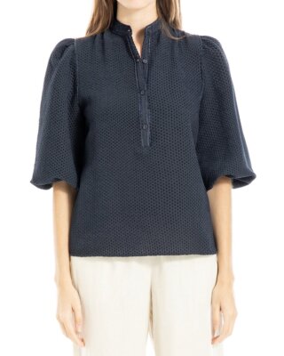 Max Studio 3/4 Sleeve Pullover V-Neck Blouse Women's