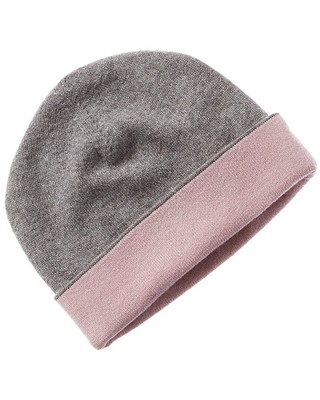 Женская двусторонняя кашемировая шапка Forte Cashmere розового цвета