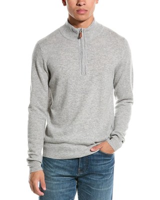 Kier + J Wool & Cashmere-Blend 1/4-Zip Sweater Mens  M