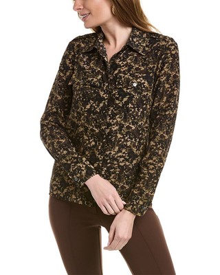 

Женский шелковый топ-карго Michael Kors Collection, Зеленый