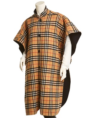 Burberry Womens  Loose Fitted Wool-Blend Cape, Xs/S