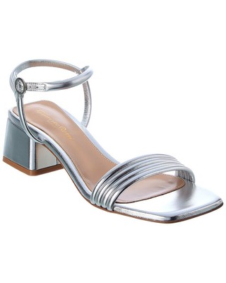 

Женские кожаные сандалии Gianvito Rossi Lena 45, серебро 37,5, Серебряный, NA