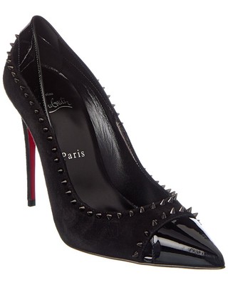 

Christian Louboutin Duvette Spikes 100 Женские замшевые и лакированные туфли-лодочки, Черный, NA