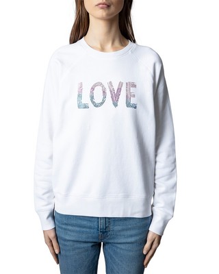 

Zadig - Voltaire Женский свитшот со стразами Upper Gradient Love, S_blanc