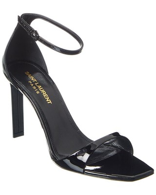 

Женские лакированные сандалии Saint Laurent Bea 90, Черный, NA