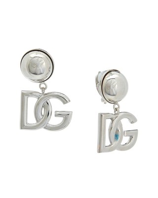 Женские серебряные серьги-клипсы с логотипом Dolce & Gabbana Dg Os