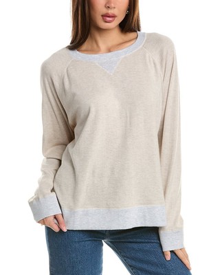 Женская толстовка из смеси кашемира с контрастной отделкой Forte Cashmere