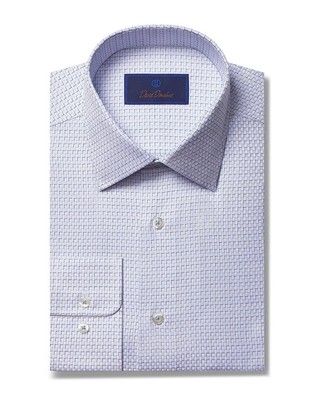 

Мужская классическая рубашка классического кроя David Donahue 34/35 (17,5), White/blue, NA