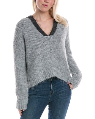 Anna Kay Lademeter Cashmere-Blend Pullover Womens Grey M