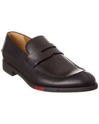 Мужские мокасины из натуральной кожи Gucci Web