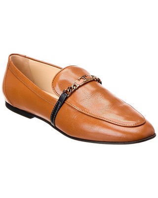 Кожаные мокасины Tod S Cuoio женские коричневые 39,5