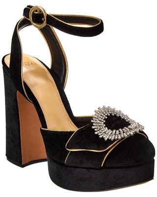 

Alexandre Birman Madelina Curve Бархатные туфли женские черные, Черный, NA