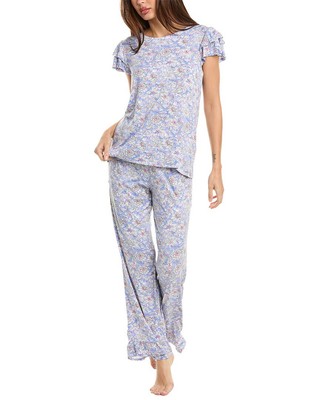 Kensie 2Pc T-Shirt & Pant Pajama Set Womens Blue L