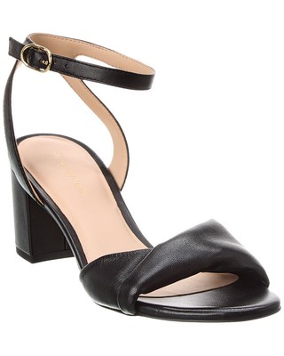 Stuart Weitzman Everly 50 Leather Sandal Womens Black 7