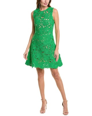 Женское платье А-силуэта Oscar De La Renta Birdsnest Poppies