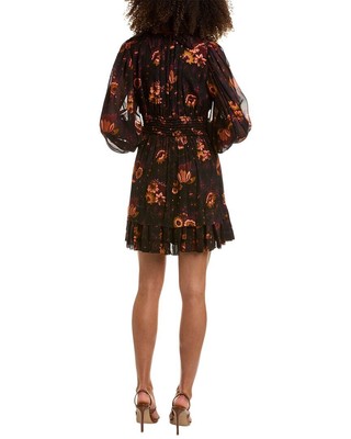 Pre-owned Ulla Johnson Adara Silk Mini Dress Women's In Blue