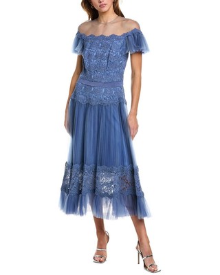 Tadashi Shoji Printed Midi Dress Womens