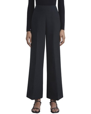Женские брюки Lafayette 148 New York Bowery с широкими штанинами из смеси шерсти и шелка 0