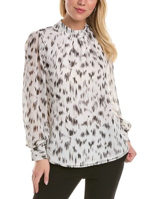 

Женская блузка с воротником-стойкой Vince Camuto, белая, Белый