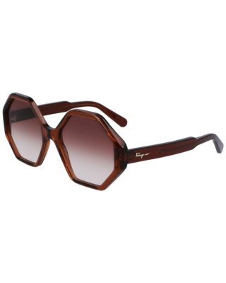 Солнцезащитные очки Ferragamo Womens 74935 55 мм Женские фиолетовые