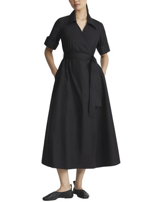 Женское платье-рубашка Lafayette 148 New York Petite с поясом и запахом