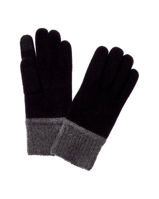 

Женские кашемировые перчатки Portolano, Blk/mh gry
