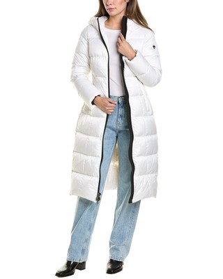 Pre-owned Postcard Post Card Avoriaz Down Coat Women's In White