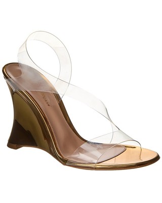 

Gianvito Rossi Futura 95 Женские виниловые и лакированные босоножки на танкетке, NA