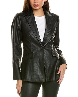 Requirements Snake-Embossed Blazer Womens Black L